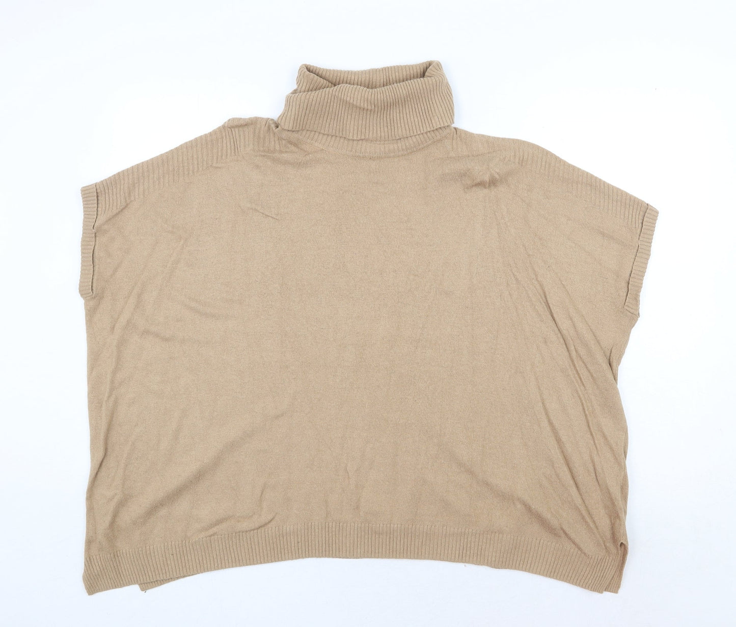 New Look Womens Beige Roll Neck Viscose Pullover Jumper Size S