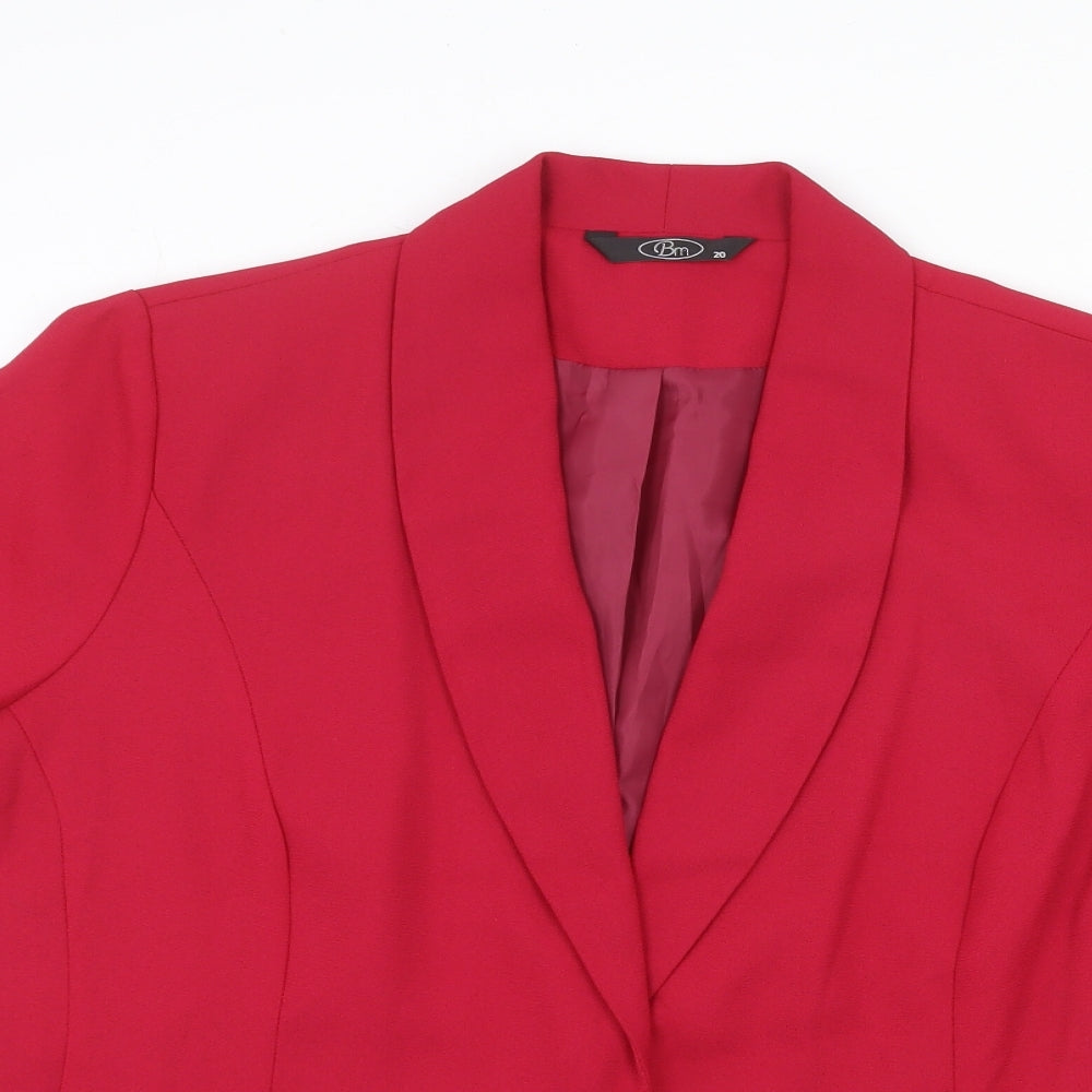 Bonmarché Womens Pink Jacket Blazer Size 20 Button