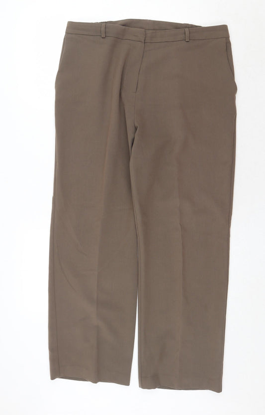 Julipa Womens Grey Polyester Trousers Size 16 Regular Zip
