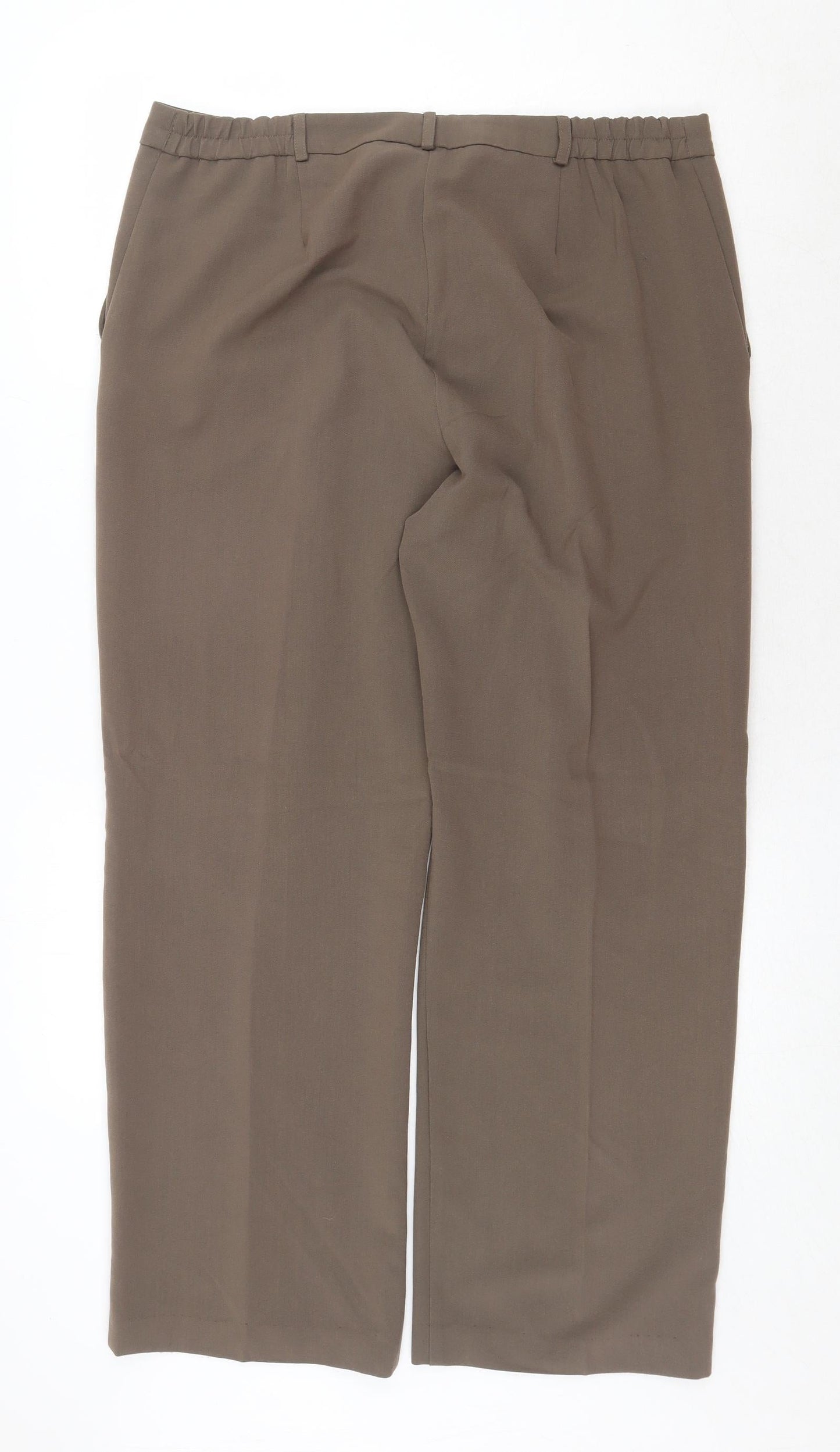 Julipa Womens Grey Polyester Trousers Size 16 Regular Zip