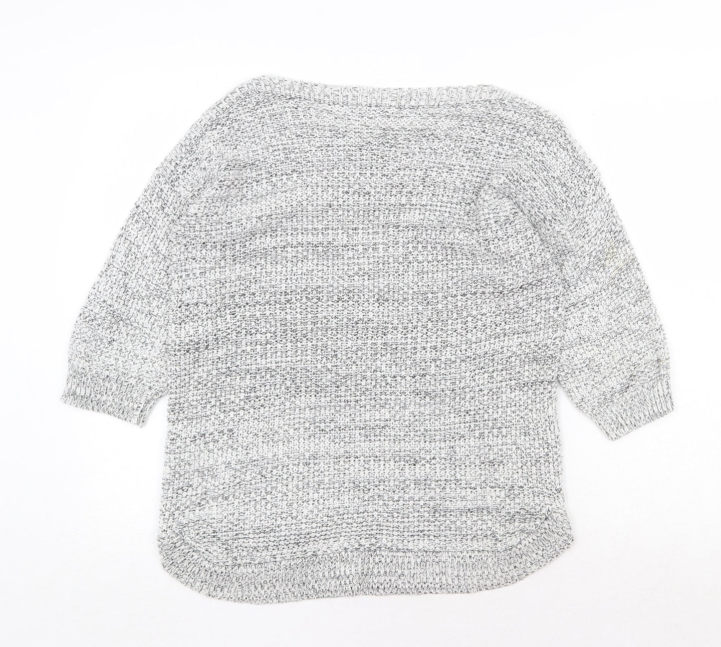 Wallis Womens Grey Boat Neck Acrylic Pullover Jumper Size M