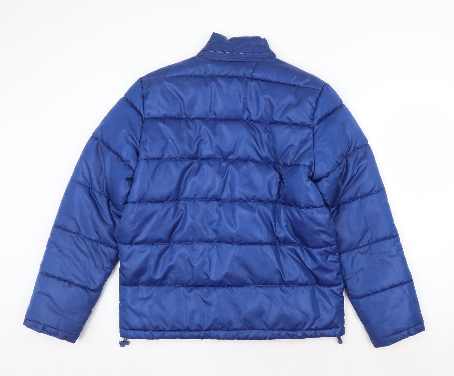 Mango Womens Blue Puffer Jacket Jacket Size S Zip