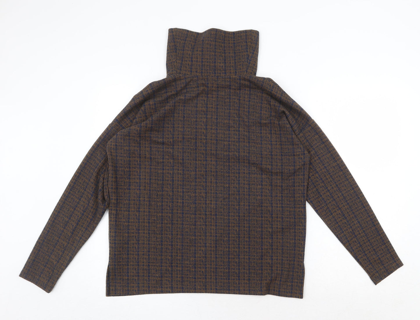 NEXT Womens Brown Geometric Polyester Pullover Sweatshirt Size 12 Pullover