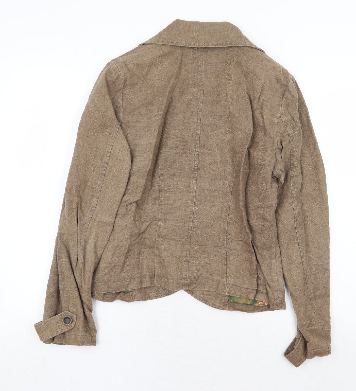 Marks and Spencer Womens Brown Jacket Blazer Size 12 Button