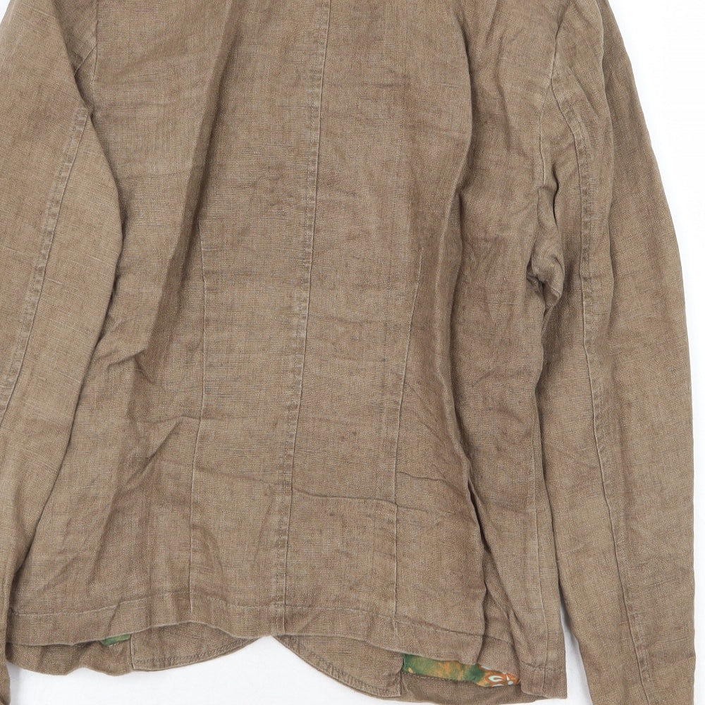 Marks and Spencer Womens Brown Jacket Blazer Size 12 Button
