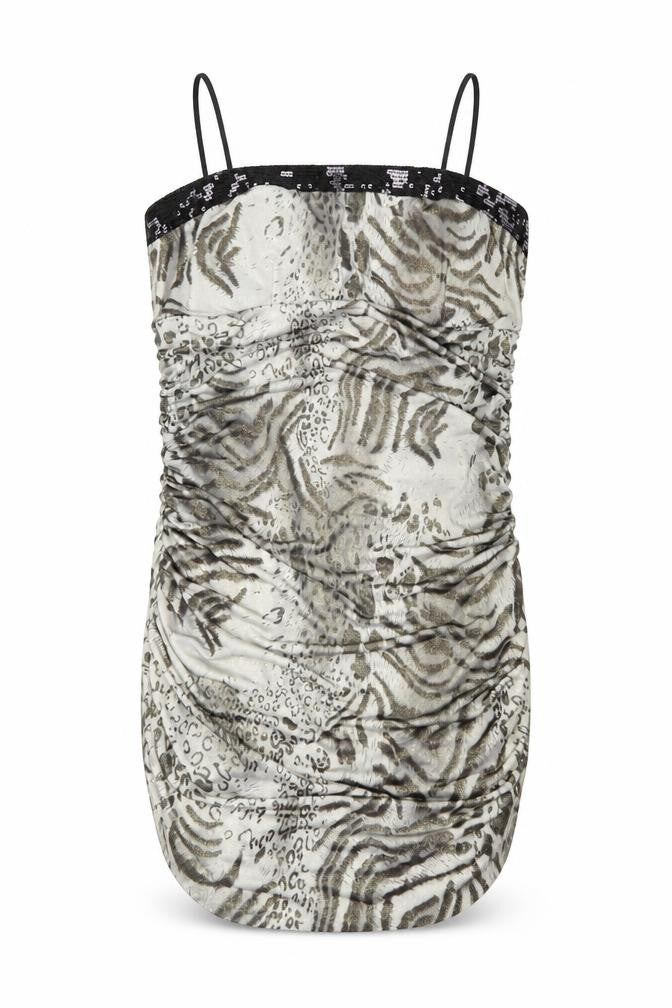 B-Soul Womens Multicoloured Animal Print Polyester Bodycon Size L Scoop Neck Pullover - Leopard Tiger Pattern