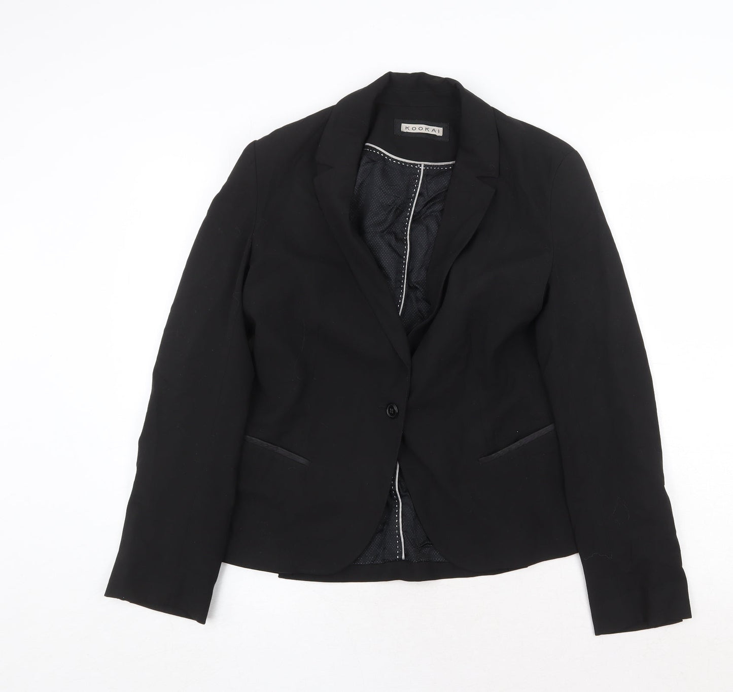 Kookai Womens Black Jacket Blazer Size 10 Button