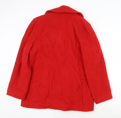 Marks & Spencer Womens Red Jacket Size 10 Button