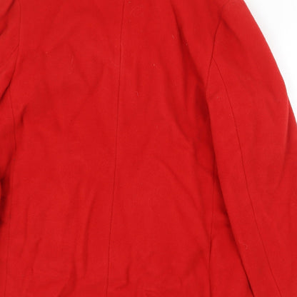 Marks & Spencer Womens Red Jacket Size 10 Button