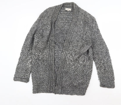 Country Casuals Womens Grey V-Neck Nylon Cardigan Jumper Size M