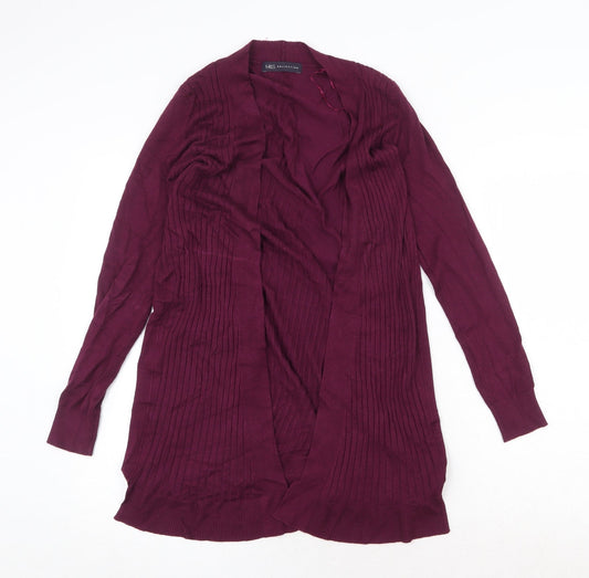 Marks and Spencer Womens Purple V-Neck Viscose Cardigan Jumper Size S