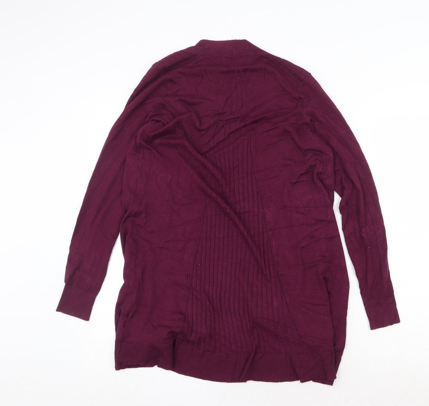 Marks and Spencer Womens Purple V-Neck Viscose Cardigan Jumper Size S