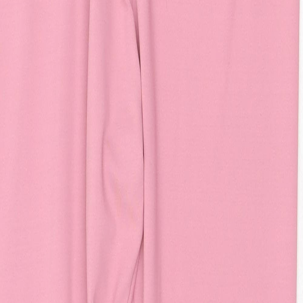 Misspap Womens Pink Polyester Jogger Leggings Size 10 Regular Pullover