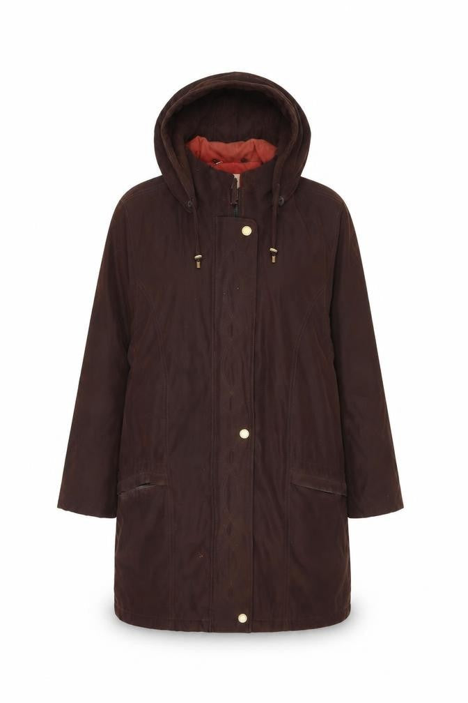 EWM Womens Brown Overcoat Coat Size 10 Zip