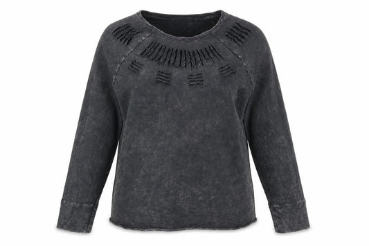 The Label Womens Grey Cotton Pullover Sweatshirt Size 12 Pullover