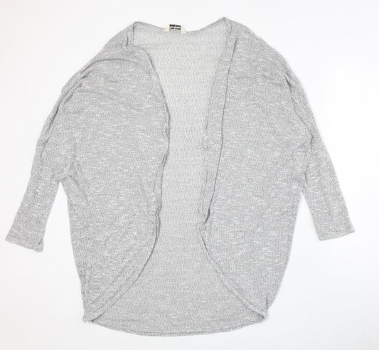 Miss Selfridge Womens Grey V-Neck Viscose Cardigan Jumper Size 10