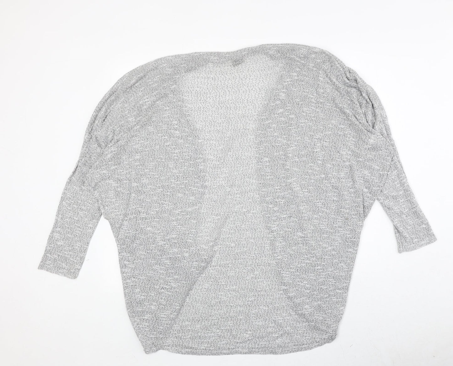 Miss Selfridge Womens Grey V-Neck Viscose Cardigan Jumper Size 10