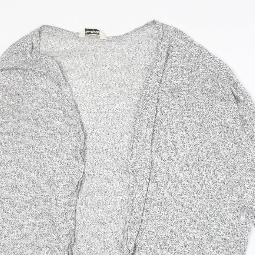 Miss Selfridge Womens Grey V-Neck Viscose Cardigan Jumper Size 10