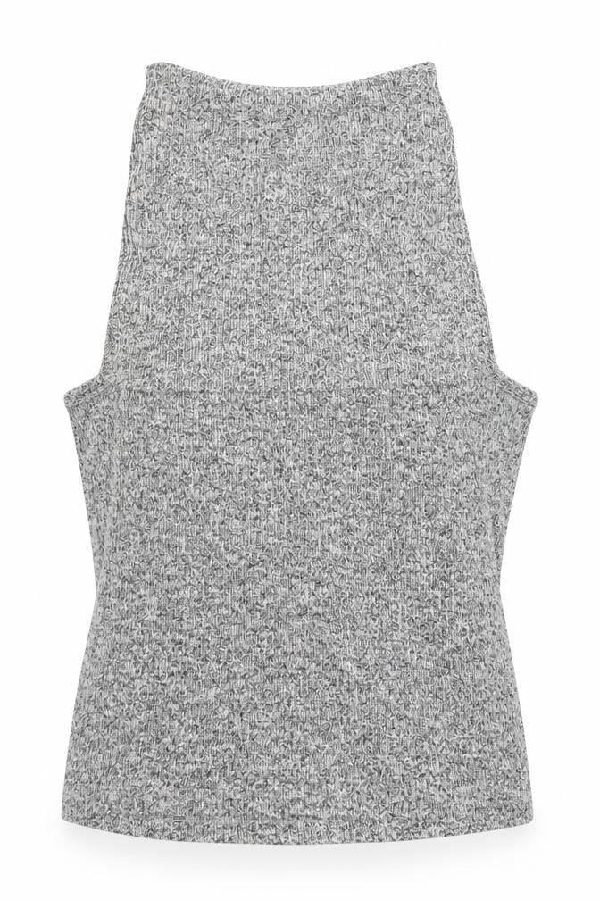 River Island Womens Green Geometric Polyester Basic Tank Size 10 Roll Neck