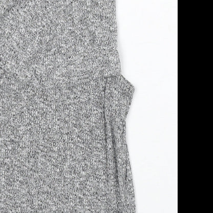 River Island Womens Green Geometric Polyester Basic Tank Size 10 Roll Neck