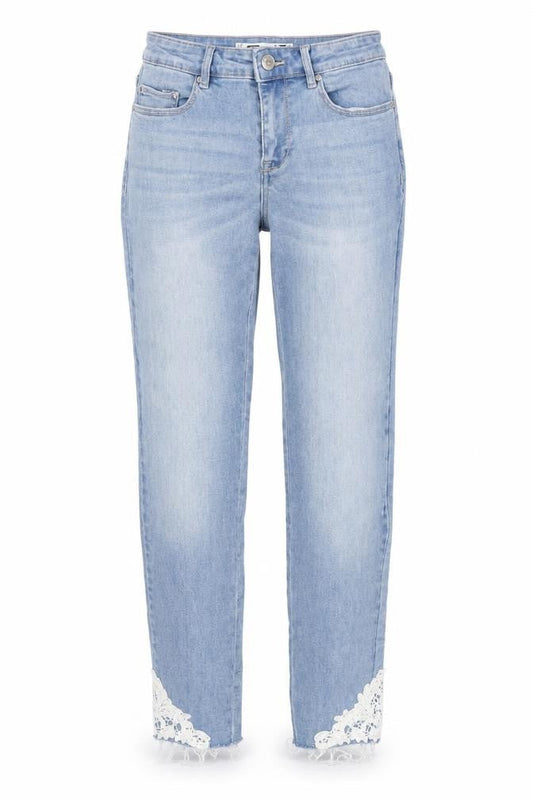 FB Sister Womens Blue Cotton Straight Jeans Size 27 in Regular Zip