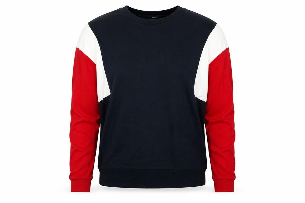 H&M Womens Multicoloured Colourblock 100% Cotton Pullover Sweatshirt Size M Pullover