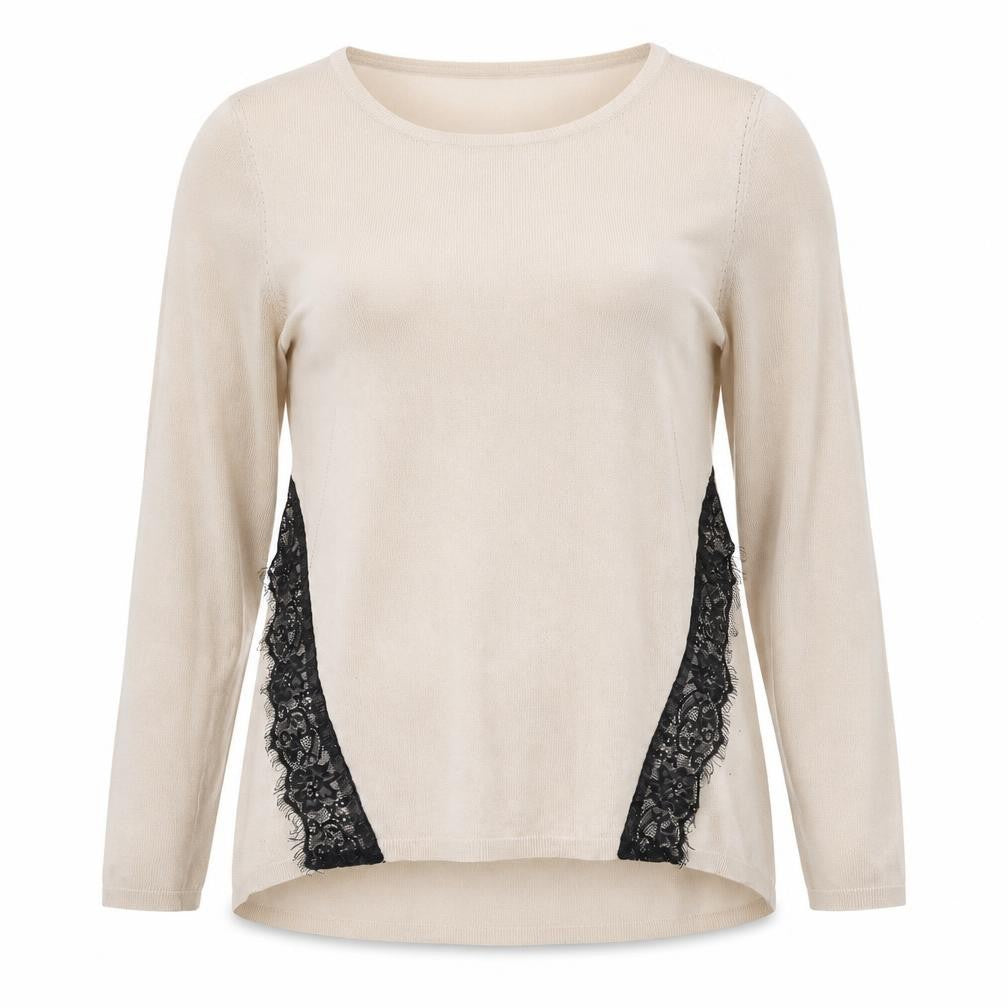 Limited Collection Womens Pink Boat Neck Acrylic Pullover Jumper Size 16 - Lace Detail