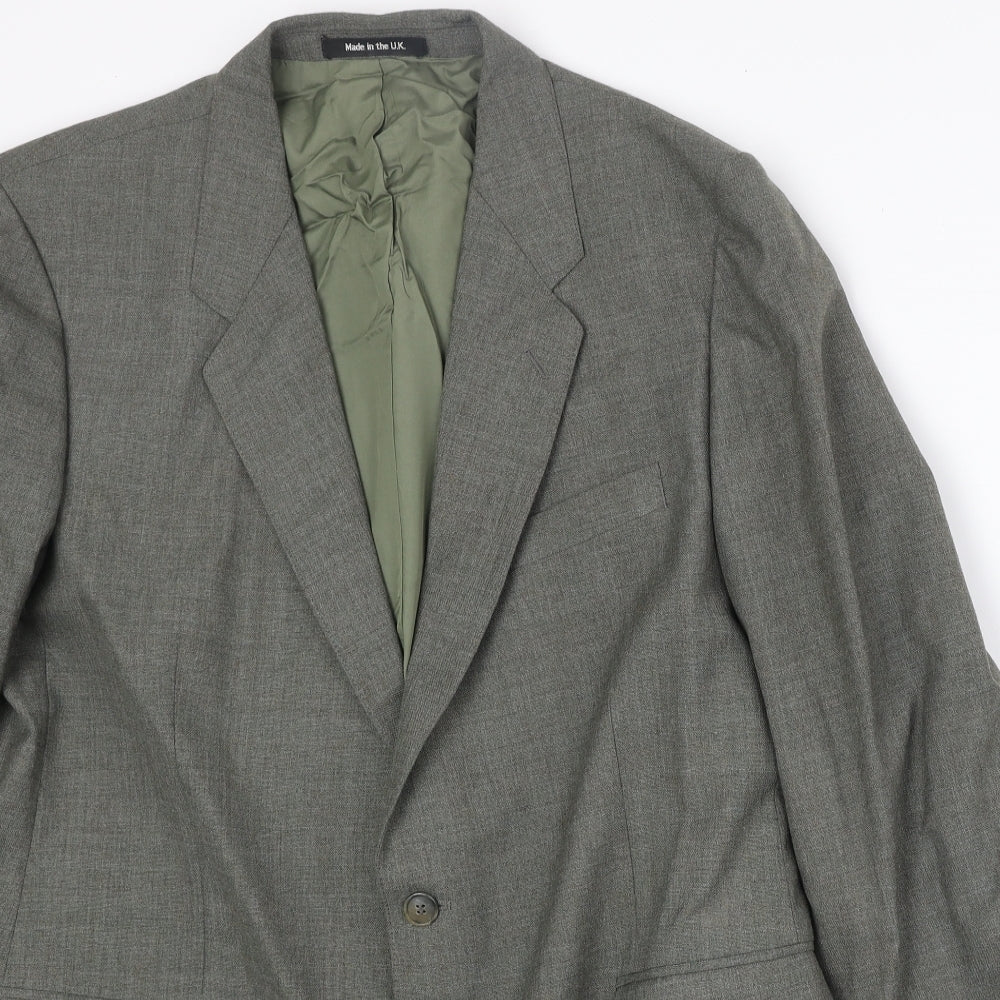 Marks and Spencer Mens Grey Polyester Jacket Suit Jacket Size 44 Regular