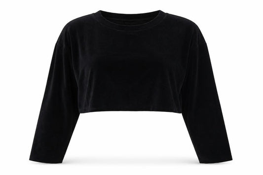 USA Pro Womens Black Cotton Pullover Sweatshirt Size 12 Pullover