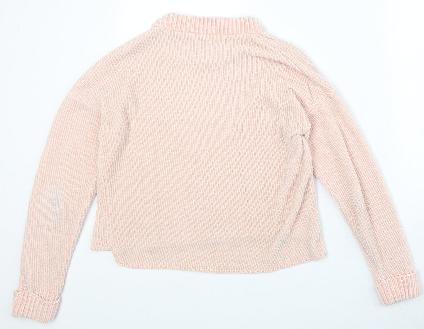 Noisy may Womens Pink Round Neck Polyester Pullover Jumper Size XS