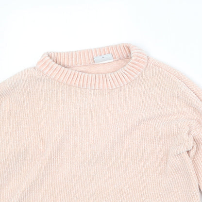 Noisy May Womens Pink Round Neck Polyester Pullover Jumper Size XS