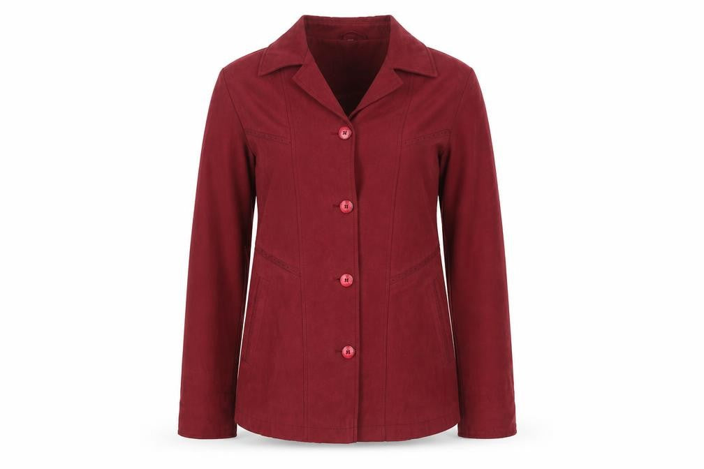 Klass Womens Red Jacket Size 10 Button