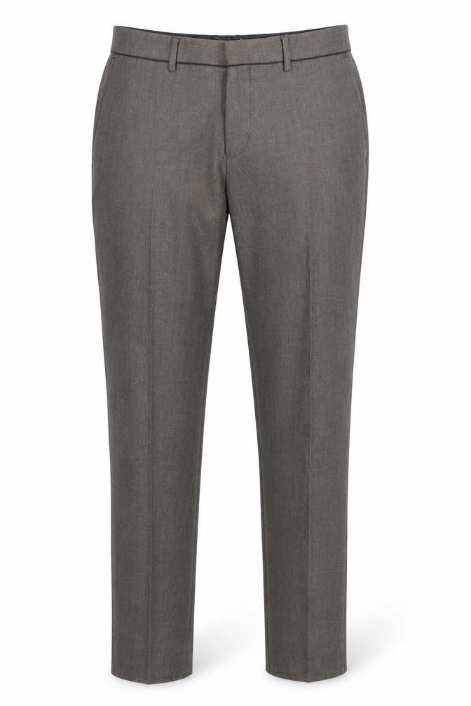 River Island Mens Grey Polyester Chino Trousers Size 34 in Regular Zip