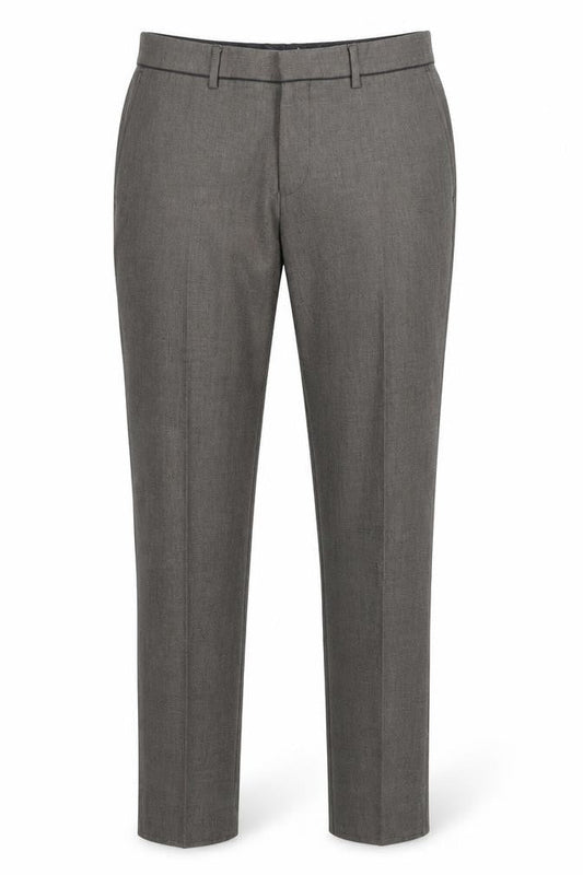 River Island Mens Grey Polyester Chino Trousers Size 34 in Regular Zip