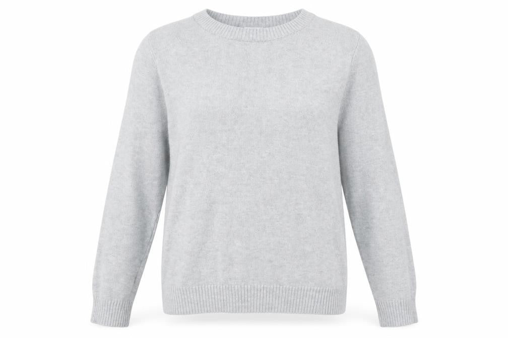 Villa Womens Grey Round Neck Viscose Pullover Jumper Size L