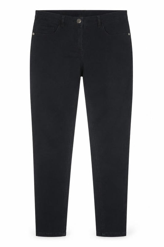 Avenue Womens Black Cotton Skinny Jeans Size M Regular Zip