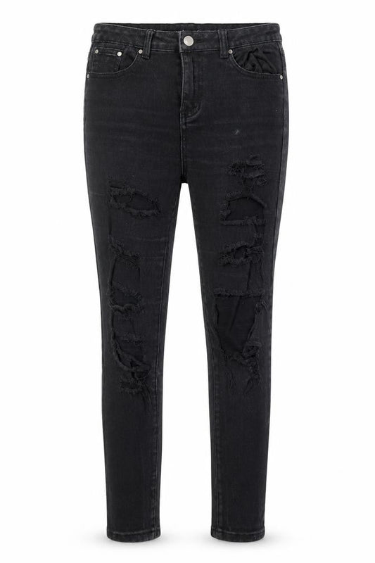 Boohoo Womens Black Cotton Skinny Jeans Size 10 Regular Zip