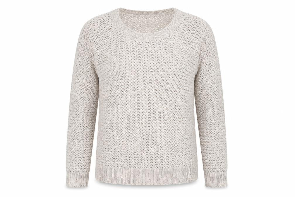 EWM Womens Pink Round Neck Acrylic Pullover Jumper Size M