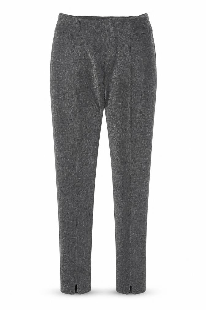 H&M Womens Silver Polyester Trousers Size 10 Regular Zip