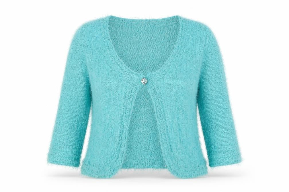 Marks & Spencer Womens Blue Scoop Neck Nylon Cardigan Jumper Size L
