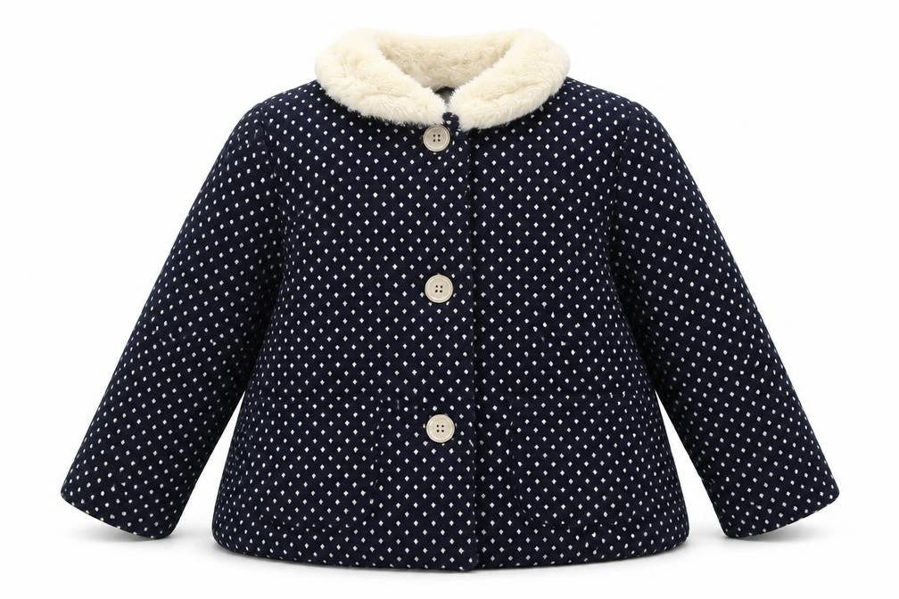 Mothercare Girls Black Polka Dot Jacket Size 2-3 Years Button