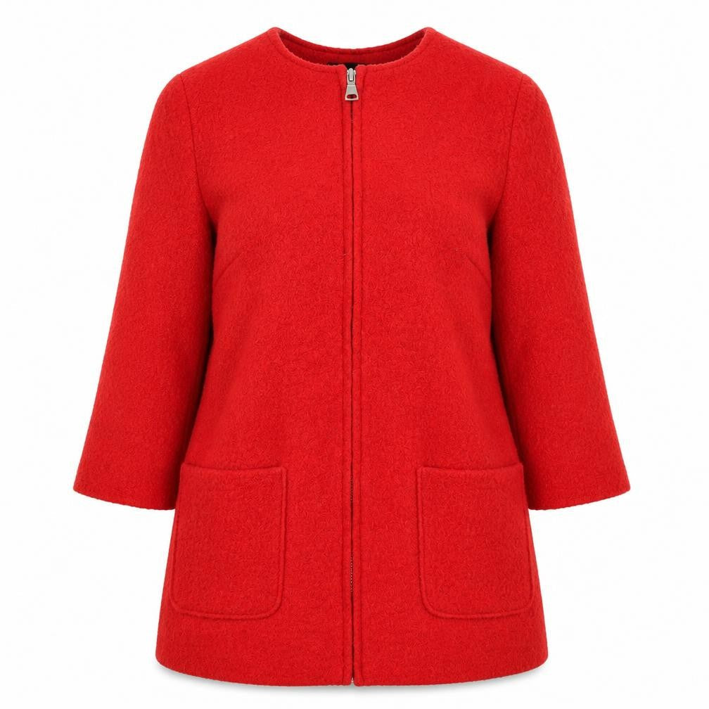 New Look Womens Red Jacket Size 12 Zip