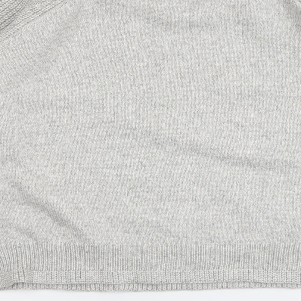 Marks and Spencer Womens Grey Round Neck Polyester Pullover Jumper Size M