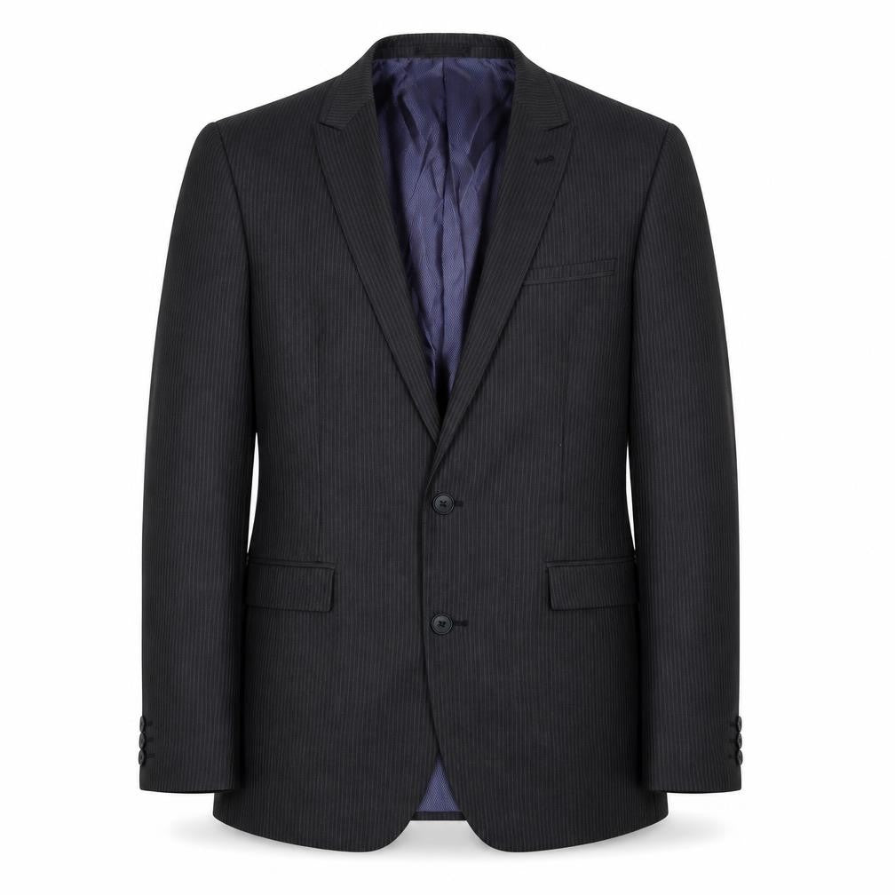 NEXT Mens Grey Striped Polyester Jacket Suit Jacket Size 40 Regular - Pinstripe