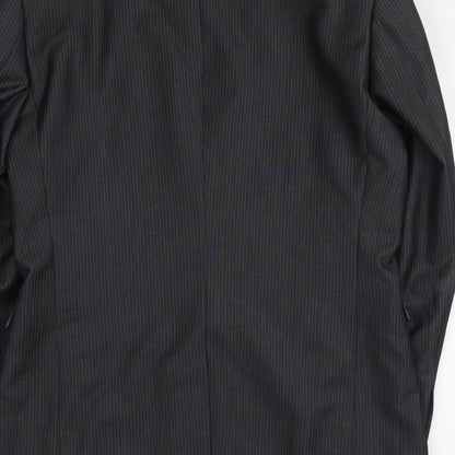 Next Mens Grey Striped Polyester Jacket Suit Jacket Size 40 Regular - Pinstripe