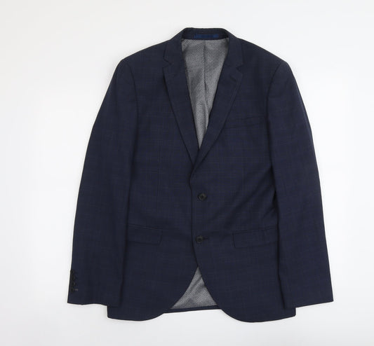 NEXT Mens Blue Polyester Jacket Suit Jacket Size 38 Regular