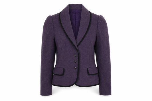 Country Casuals Womens Purple Wool Jacket Blazer Size 8