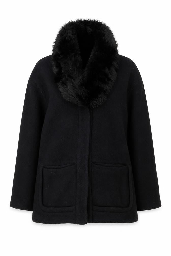 H&M Womens Black Jacket Size 8 Button