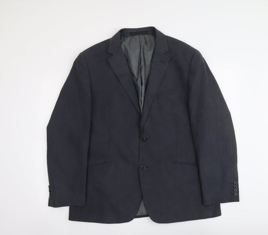 Marks and Spencer Mens Blue Polyester Jacket Suit Jacket Size 44 Regular