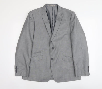 Butler & Webb Mens Grey Polyester Jacket Suit Jacket Size 40 Regular